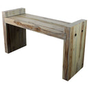 Haussmann Teak Block Bench 36x12.5x20.5 in Height KD Grey Oil