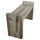 Haussmann Teak Block Bench 36x12.5x20.5 in Height KD Grey Oil