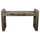 Haussmann Teak Block Bench 36x12.5x20.5 in Height KD Grey Oil