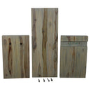 Haussmann Teak Block Bench 36x12.5x20.5 in Height KD Grey Oil