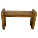 Haussmann Teak Block Bench 36x12.5x20.5 in Height KD Oak Oil