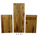 Haussmann Teak Block Bench 36x12.5x20.5 in Height KD Oak Oil