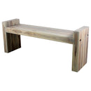 Haussmann Teak Block Bench 48x12x19 in Height KD Grey Oil