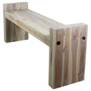Haussmann Teak Block Bench 48x12x19 in Height KD Grey Oil