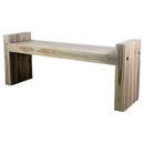 Haussmann Teak Block Bench 48x12x19 in Height KD Grey Oil
