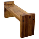 Haussmann Teak Block Bench 48x12x19 in Height KD Oak Oil