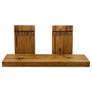 Haussmann Teak Block Bench 48x12x19 in Height KD Oak Oil