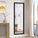 Black Full Length Bedroom Mirror with Over the Door or Wall Mounted Design