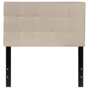Twin size Modern Beige Taupe Fabric Upholstered Headboard