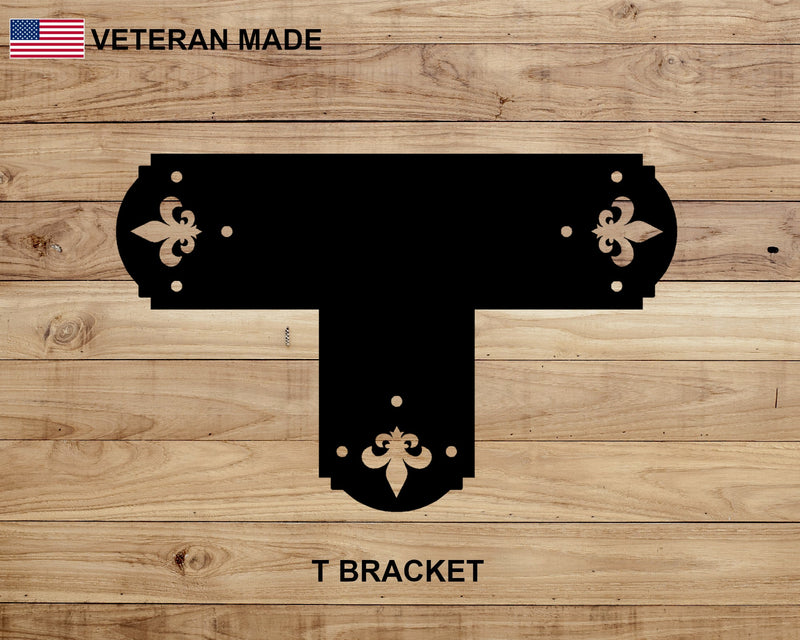 Crowned Fleur De Lis 6x6 Brackets