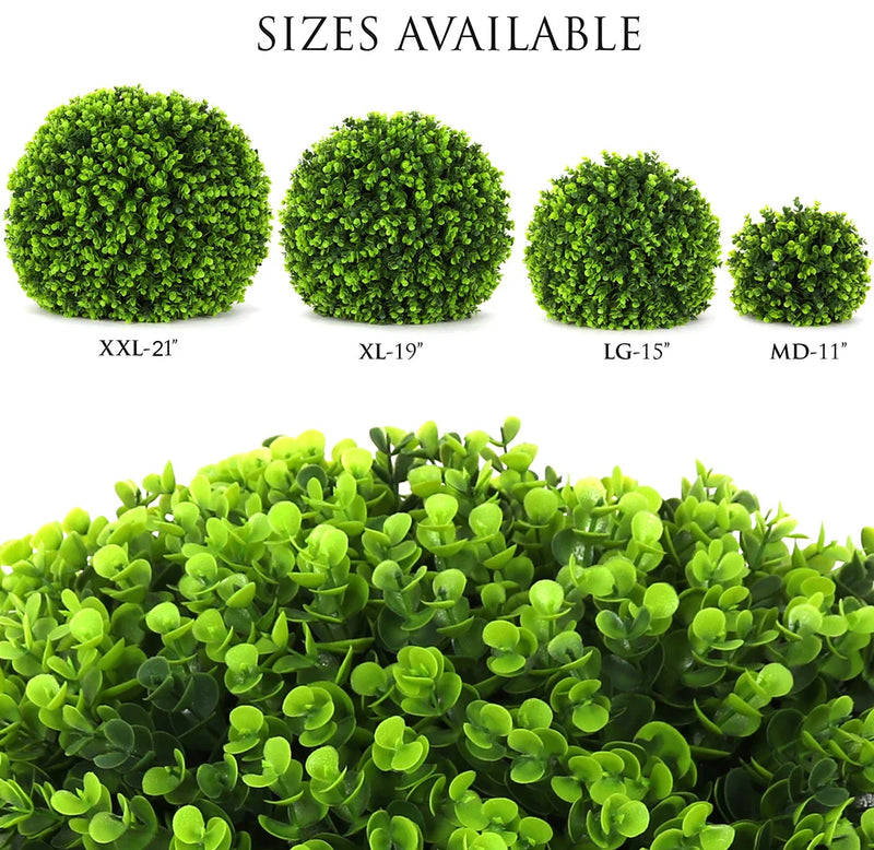 Wintergreen Topiary Ball Assortment - 11", 15", 17"