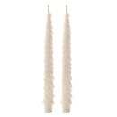Cream Tree Taper Candles - Set of 2