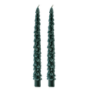 Green Tree Taper Candles - Set of 2