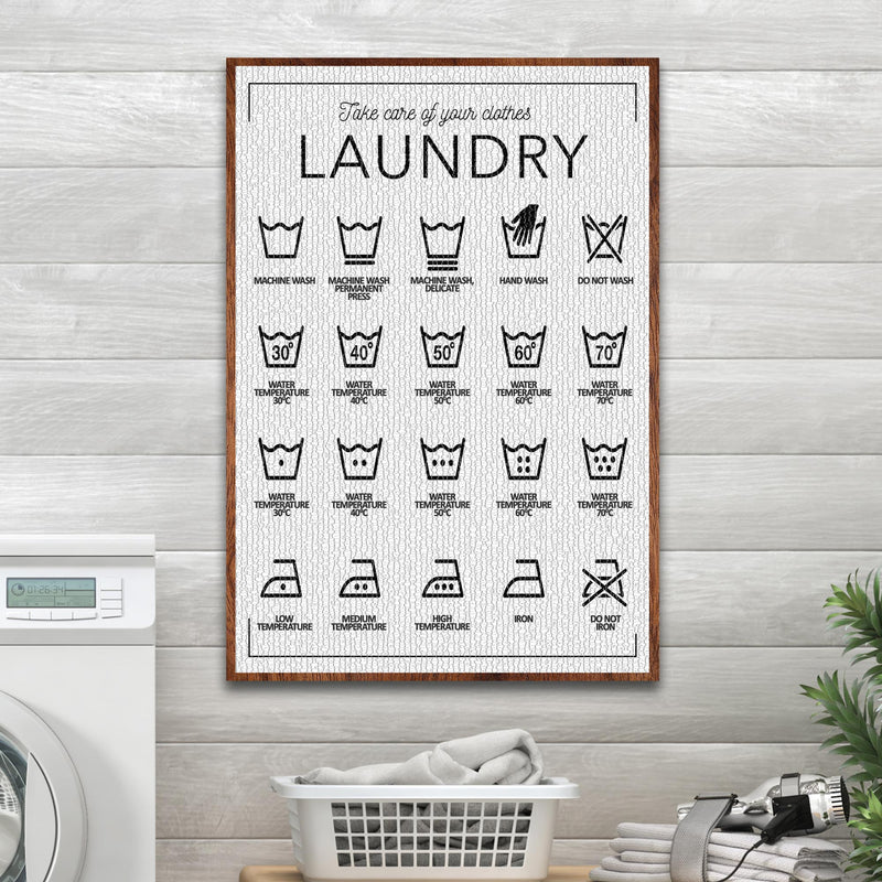 Laundry Symbols Sign II