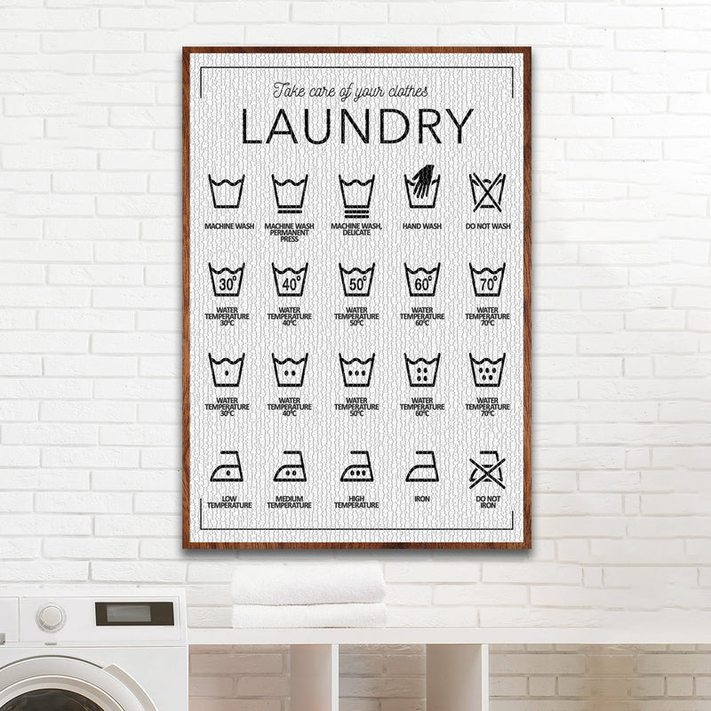 Laundry Symbols Sign II