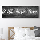 Faith, Hope, and Love Sign - Essential Christian Wall Art , Christian Home Decor, religious artwork