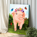The Most Adorable Pig Canvas Wall Art