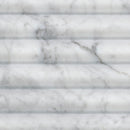 Carrara White Milano Ribbo 12"x24" Honed Fluted Marble Wall Tile - MSI Collection closeup view