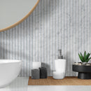 Carrara White Valentino Fluto 12"x24" Honed Fluted Marble Wall Tile - MSI Collection