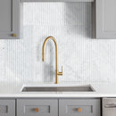 Carrara White Valentino Fluto 12"x24" Honed Fluted Marble Wall Tile - MSI Collection