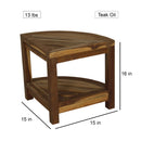 Haussmann Teak Teak Corner Table 15.5 W x 15.5 D x 16 in Height Teak Oil