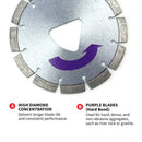 6" XP Purple Series Diamond Premium Hard Concrete Saw Blade – 3 Pack