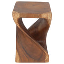 Haussmann Wood Twist End Table 15x15x23 in Height Cherry Oil