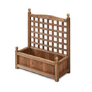 Natural Fir Wood Outdoor Garden Planter Box with 30-inch High Trellis