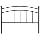 Twin size Contemporary Classic Black Metal Headboard