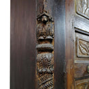 Antique Teak Wood Carved Door 83" Tall Armoire