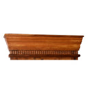 Farmhouse Teak Wood Narrow Hall Tree With Storage And Mirror