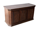 Distressed Antique Solid Wood Executive Desk with Storage Cabinets