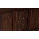 Distressed Antique Solid Wood Executive Desk with Storage Cabinets