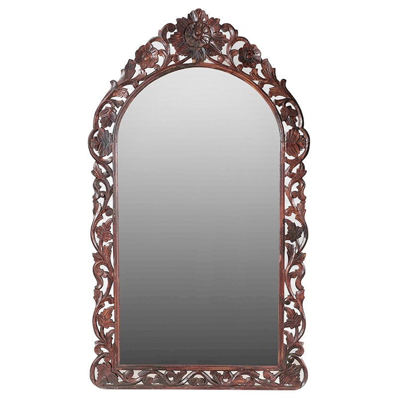 Fine Hand Carved Wood Mirror