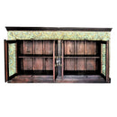 Farmhouse Style Carved Frame Sideboard 4 Glass Doors