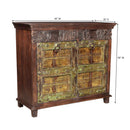 Country Style Antique 2-Door Solid Wood 45 in. Wide Storage Cabinet