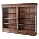 Antique Carved Columns Solid Wood Large Bookcase (FP)