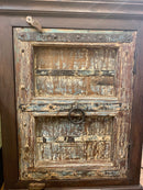Distressed Antique Door Repurposed Rustic Solid Wood Nightstand