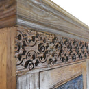 Farmhouse Style 90" Tall Solid Wood Armoire With Mosaic Carvings