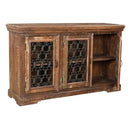 Farmhouse Style 3-Door With Grills Reclaimed Wood Sideboard