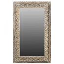 Boho Hand Carved Solid Wood Mirror Frame