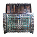 Antique Wooden Chest With Metal Console