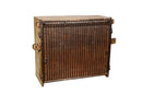 Ranch Style Rustic Wood And Metal 60 in.  Wide Serving Bar Cabinet