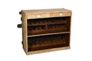 Ranch Style Rustic Wood And Metal 60 in.  Wide Serving Bar Cabinet