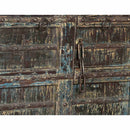 Farmhouse Country Style Aged Solid Wood 4 Doors Sideboard Cabinet
