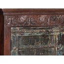 Farmhouse Country Style Aged Solid Wood 4 Doors Sideboard Cabinet