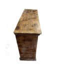 Distressed Lattice 2-Door Mango Solid Wood Cabinet With Nail Heads