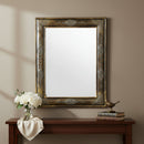 24"x 30" Wooden Mirror With Decorative Hand Paintings