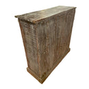 Distressed Carved Reclaimed Solid Wood 2-Door Storage Cabinet