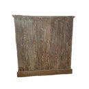 Distressed Carved Reclaimed Solid Wood 2-Door Storage Cabinet